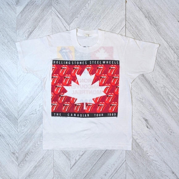 the Rolling Stones Other - Vintage The Rolling Stones Concert Tee Steel Wheels the Canadian Tour‎ 1989